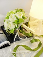 My Promise To Love - Cream Camellia Bud Hand Bouquet